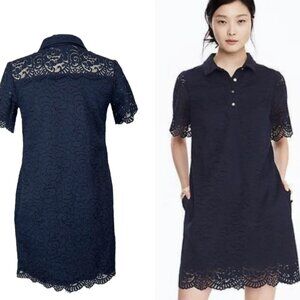 Banana Republic Lace Shirtdress scalloped, Size XL